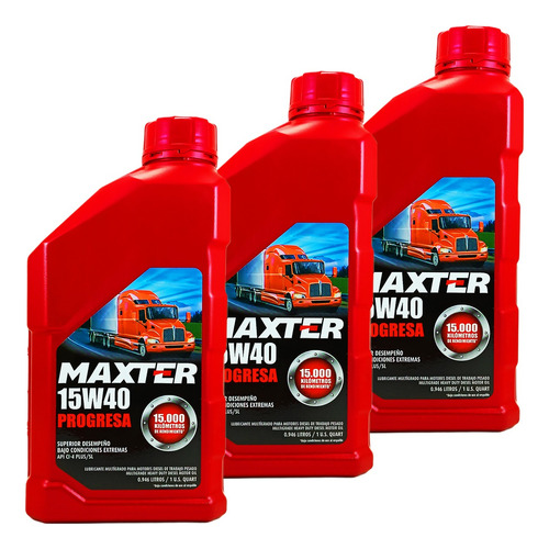 Aceite 15w-40 Maxter X 3 Litros. Gratis Ticket De Aceite.