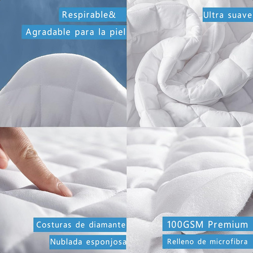 Cubrecolchón Impermeable 1.5 Plazas + Funda De Almohada