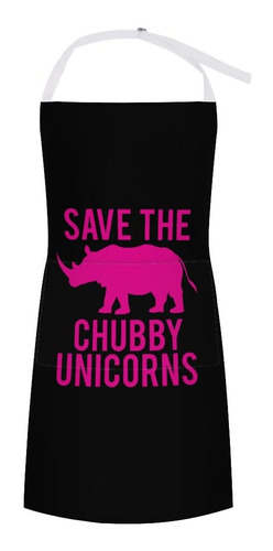 Save The Gordito Unicornio Unisex Babero Ajustable Delantal