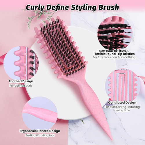 Cepillo Para Cabello Rizado Que Define El Encrespamiento (ro