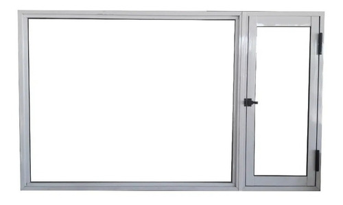 Ventana Patagonica Aluminio Blanco 180x110 Paño Fijo + Raja