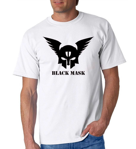 Remera De Hombre Black Mask Casco Guerra Mascara Negra