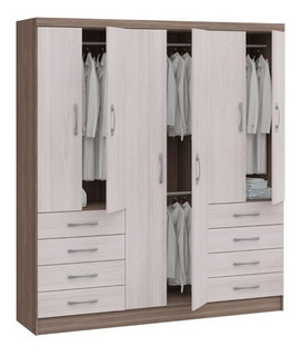 Closet Win 8 Puertas 2 Cajones Blanco 162x62x204cm Closet Win 8 Puertas 2 Cajones Blanco 162x62x204cm