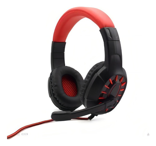 Headphone Gamer Fone De Ouvido Microfone Com Fio Jogador Led Cor Vermelho