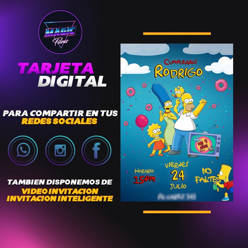 Invitación - Los Simpson - Digital