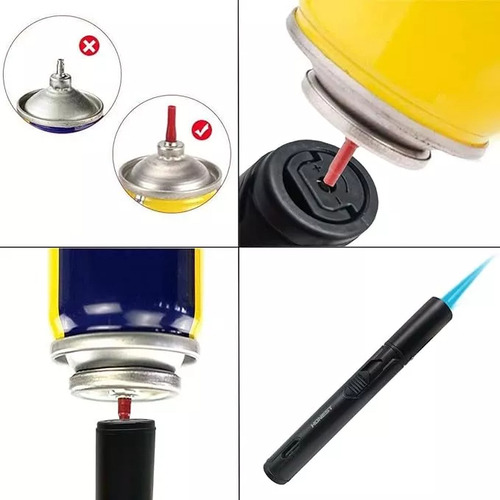 OXYGLOW Encendedor De Antorcha A Prueba De Viento Encendedor De Gasrecargable De Butano De Un Solo Chorro Para Vela, Soldadura, Parrillas, Velas Y Campamentos (negro)