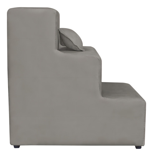Escada Escadinha Para Pet 3 Degraus Osso Cor Cappuccino Veludo Liberty Móveis