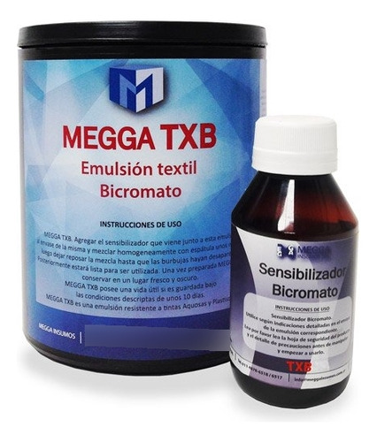 Emulsión Textil Bicromato - Megga Txb Serigrafica