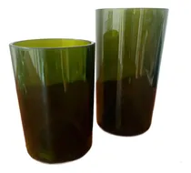 Comprar Vasos Reciclados Hechos De Botellas Vidrio Cortadas X10