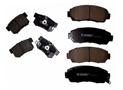 Kit Pastillas Freno Honda Crv 2007/11 Delanteras + Tras Lpr