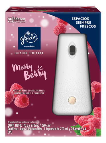 Aromatizante Glade Aparato Automático Merry Berry 270ml