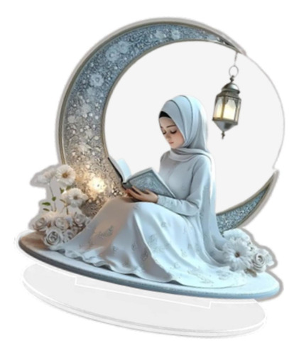 Ao Lado Da Lua Padrão Plano Ornamento De Mesa Coleção À