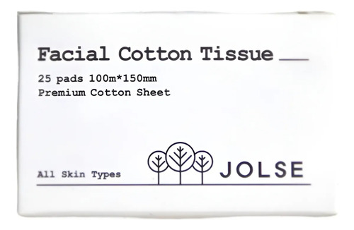 Facial Cotton Tissue Algodon Jolse 25 Unidades Todo Tipo De Piel Día/noche