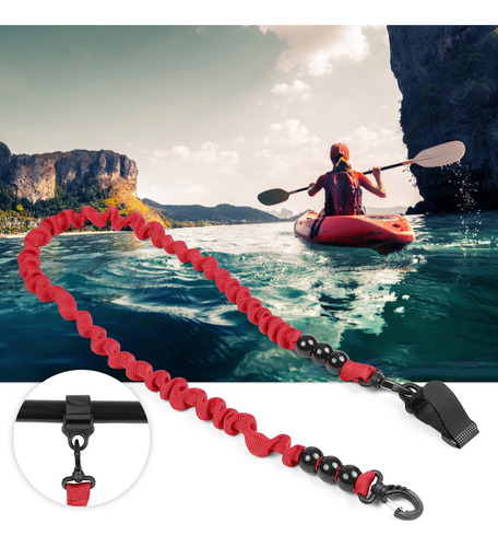 Elastic Paddle Leash Kayak Canoa Segurança Vara De Pesca Rem