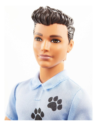 Ken Dog Trainer Playset Con Muñeca, 2 Figuras De Perro, Anil