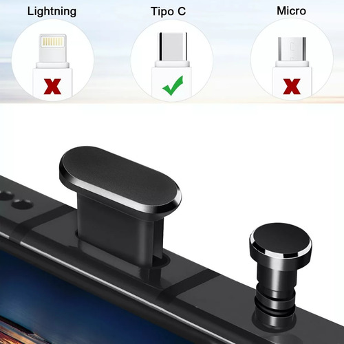 Tapones Antipolvo Celular Protector Dust Plug Tipo C Metal