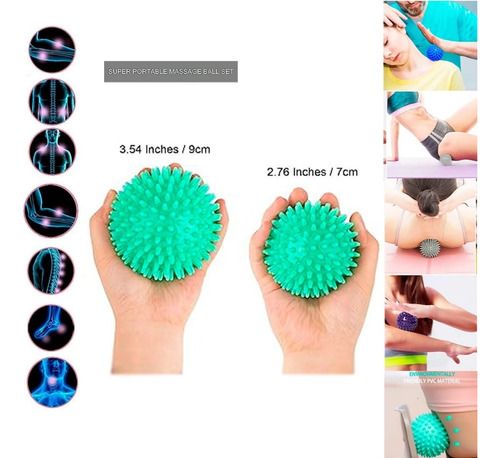 Set 2 Pelotas Masajeador Corporal Pies Y Terapia Muscular As