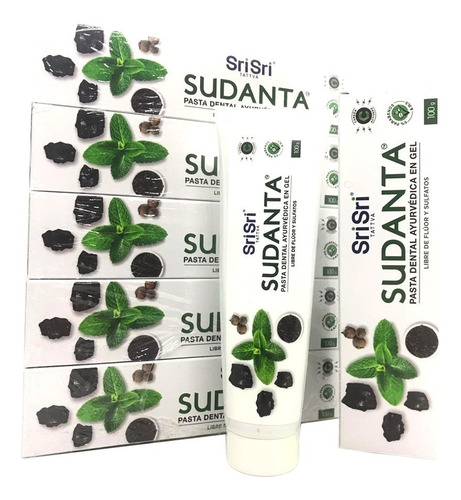 Imagen 3 de 3 de Pasta Dental Sudanta Gel Sin Fluor Carbon Activo Veget 100g