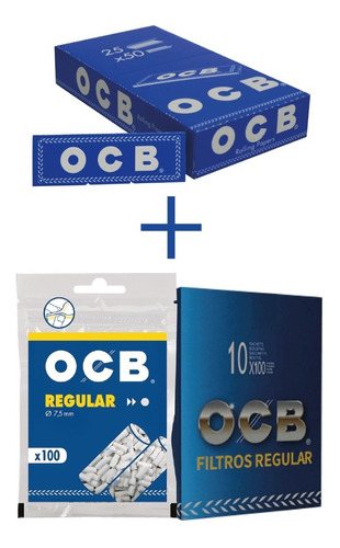 Ocb Pack Papelillos Azul 1 + Filtro Regular