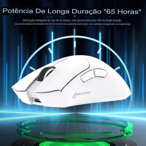 Mouse Gamer Attack Shark R1 Paw3311 18000 Dpi Inalámbrico Color Blanco