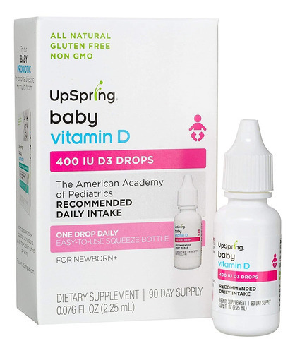 Vitamina D3 Gotas 400 Iu Upspring Baby Sabor Sin Sabor