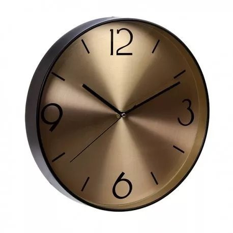 Reloj D Pared Plastico Y Acrilico Fondo Metalico Cobre Deco