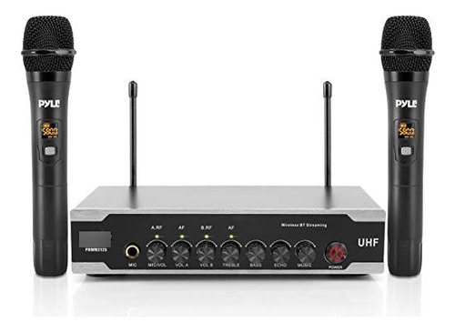 Pyle Sistema De Microfono Inalambrico Uhf Portatil - Juego D