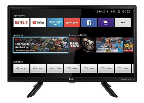 Smart Tv 24'' Led Hd Ptv24g50sn Hdmi Hdr Usb Netflix Philco