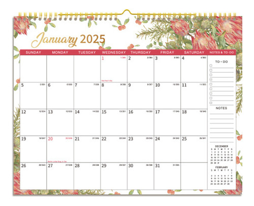 Calendar 2025 Wall 12months Hanging Large Writing Blocks