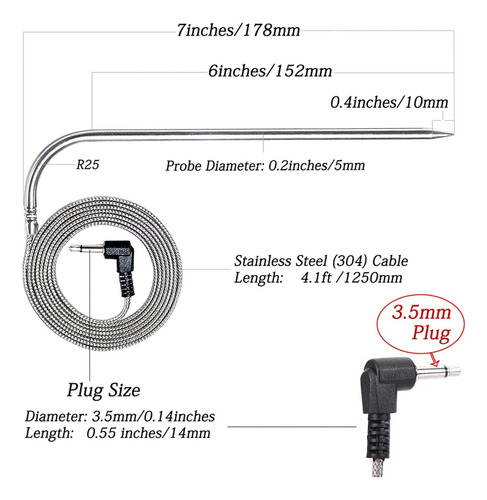 Sonda De Temperatura Para Parrillas/asadores Pit Boss