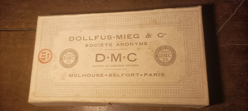 Antigua Caja De Hilos Bordar Algodon Completa Dmc Paris.