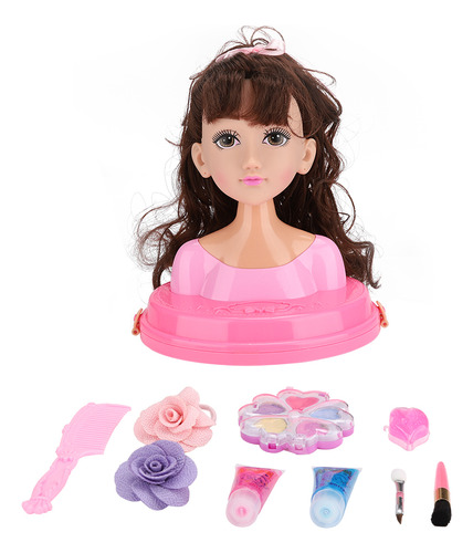 Set De Busto De Juguete Para Muñeca, Maquillaje, Peluquería,