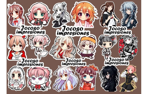 Stickers Anime Chica Girl (resistentes Al Agua)calcomanias C