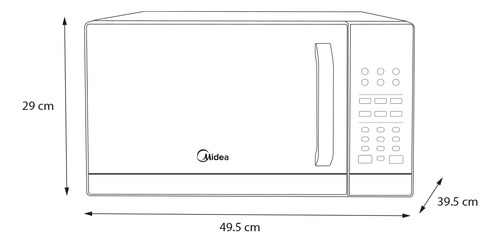 Horno De Microondas Midea 1.0 Pies Cúbicos (29l) Xpresswave Negro