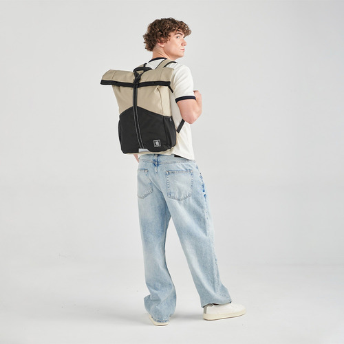 Mochila Grande Chenson 1818 Comiut Juvenil Para Hombre Gris Liso