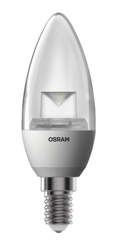 Lámpara LED con forma de vela, 4 W, 2700 K, 220 V, 350 lm, E14, Osram, color blanco cálido