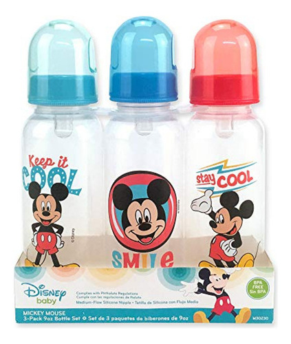 Mamaderas Juego De Botellas De Mickey Mouse De Disney, Paque