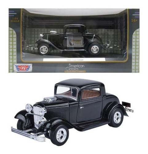 1932 Ford Coupe - 1/24 - American Classics - Motormax Cor Preto