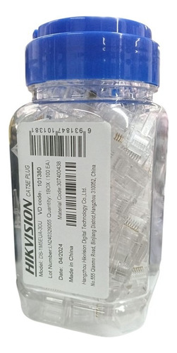 Bote 100 Conectores Rj45 Plug Modular Cat 5e Sin Blindaje
