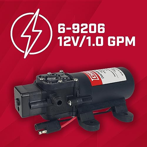 Bomba De Diafragma 12 V 1.0 Gpm, Chapin 6-9206, Negra