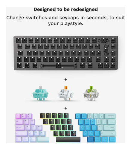 Gmorioso Gaming Gmmk 2 - Teclado Mecánico Tkl - Teclado Pers