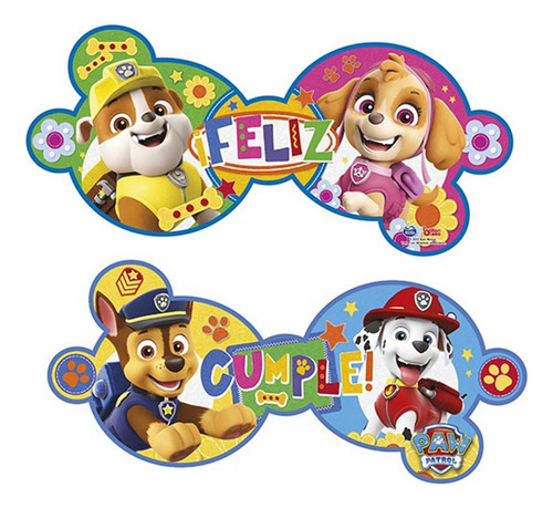 Set Cotillón Cumpleaños Para 20 Niños - Diseño De Paw Patrol