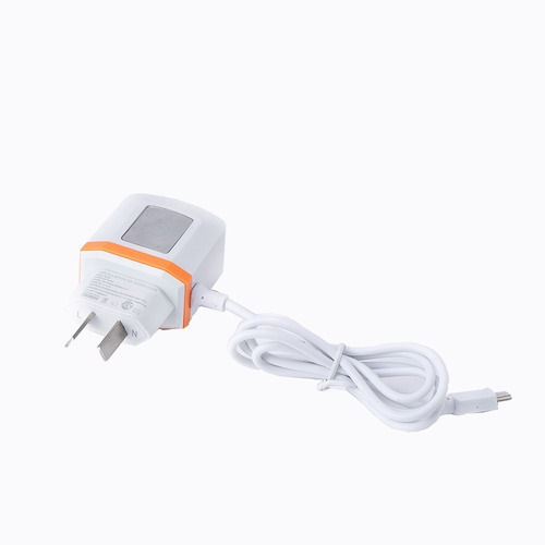 Cargador Rapido Celular Tablet 3.1 A Ficha V8 Micro + 2 Usb Color Blanco