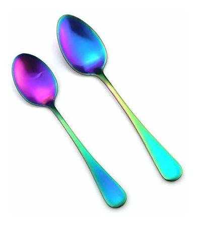 Cubiertos Jashii De Acero Inoxidable Color Tornasol 24 Pzs
