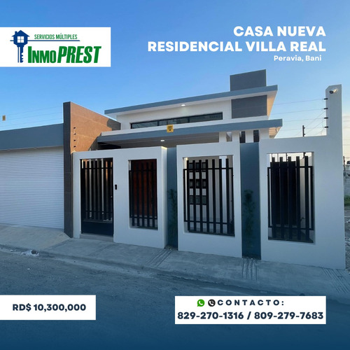 Casa Nueva! Residencial Villa Real, Bani, Prov. Peravia 