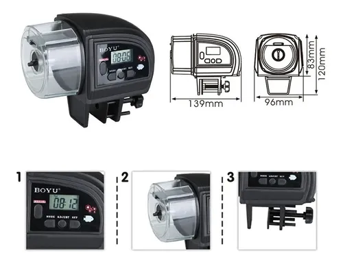 Alimentador Automático Para Peces Digital Acuario Boyu Zw 82