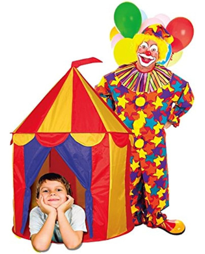 Red Floor Circus Tent Indoor Children Play House Outdoor Kid