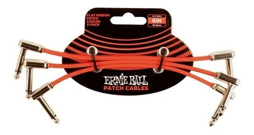 Cable Ernie Ball 6  P06402 X3 Rojo 15,24 Cm
