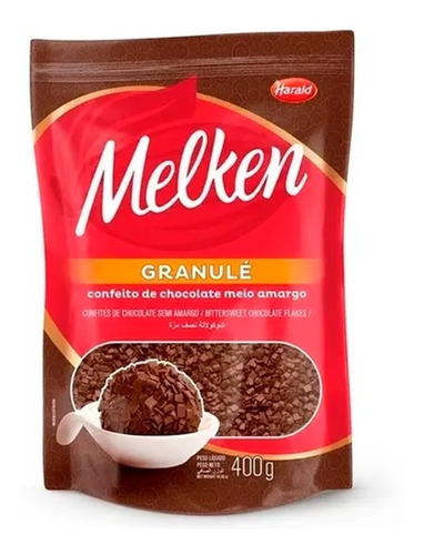 Chocolate Granulado Granulé 400g Meio Amargo Melken Harald