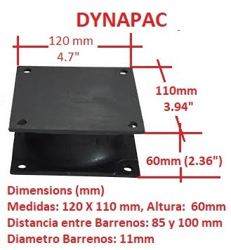 Soporte Amortiguador Rodillo Dynapac Cc121 Cc122 Cc123 Cc222